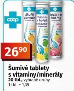 Coop Šumivé tablety s vitaminy/minerály nabídka