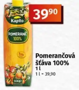 Coop Pomerančová šťáva 100% nabídka