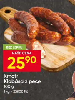 Hruška Kmotr Klobása z pece nabídka