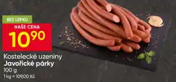 Hruška Kostelecké uzeniny Javořické párky nabídka