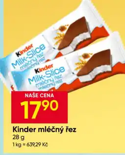 Hruška Kinder mléčný řez nabídka