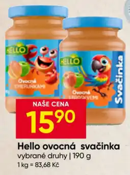 Hruška Hello ovocná svačinka nabídka