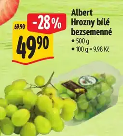 Albert Albert Hrozny bílé bezsemenné nabídka