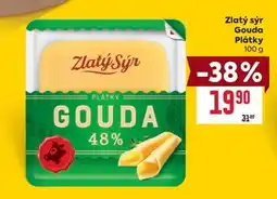 Billa Zlatý sýr Gouda plátky 100 g nabídka