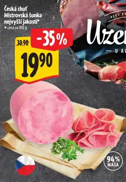 Albert Česká chuť Mistrovská šunka nejvyšší jakosti nabídka