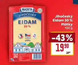 Billa Jihočeský eidam 30% plátky nabídka