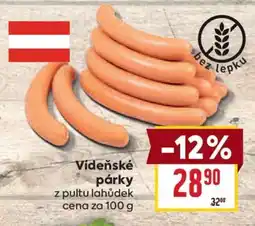 Billa Vídeňské párky* • nabídka