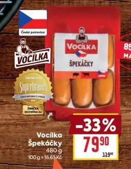 Billa VOCÍLKA Špekáčky nabídka