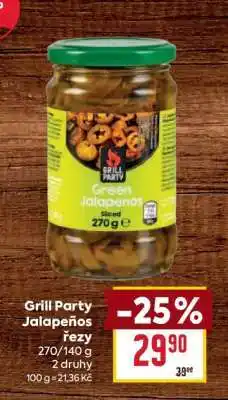 Billa Grill Party Jalapeños řezy nabídka