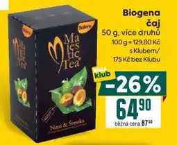 Billa Biogena čaj nabídka