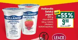 Billa Hollandia Selský jogurt nabídka