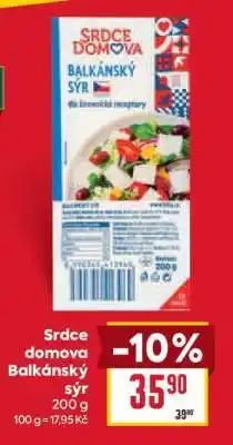 Billa Srdce domova Balkánský sýr nabídka