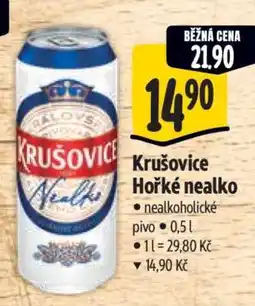 Albert Krušovice Hořké nealko nabídka