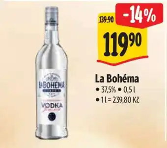 Albert La Bohéma vodka nabídka