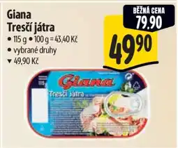 Albert Giana Tresčí játra • nabídka