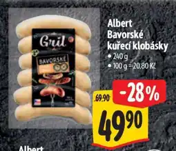 Albert Albert Bavorské kuřecí klobásky nabídka