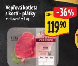 Albert Vepřová kotleta s kostí - plátky nabídka