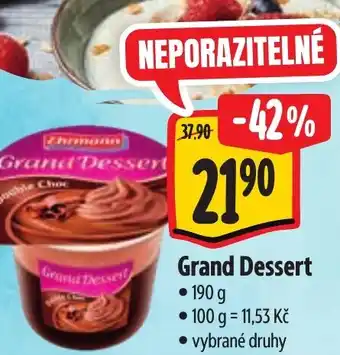 Albert Grand Dessert nabídka