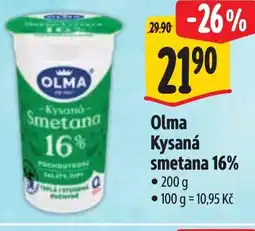 Albert Olma Kysaná smetana 16% nabídka