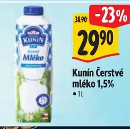 Albert Kunín Čerstvé mléko 1,5% nabídka