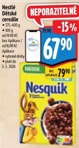 Albert Nestlé Dětské cereálie nabídka