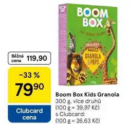 Tesco Boom Box Kids Granola, 300 g, více druhů nabídka