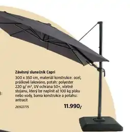 Bauhaus Závěsný slunečník Capri nabídka