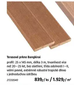 Bauhaus Terasové prkno Bangkirai nabídka