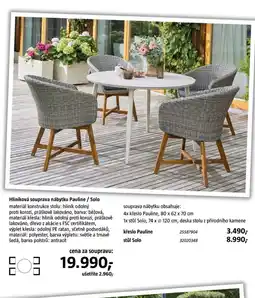 Bauhaus Hliníková souprava nábytku Pauline / Solo nabídka