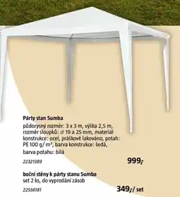 Bauhaus Párty stan Sumba nabídka