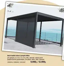 Bauhaus Boční textilní stěna k pergole Milos nabídka