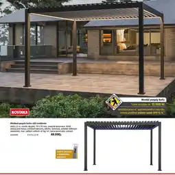 Bauhaus Hliníková pergola Korfu s LED osvětlením nabídka