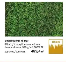 Bauhaus Umělý trávník All Star nabídka