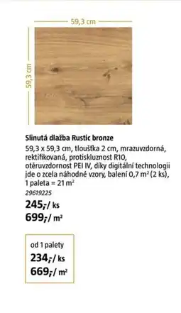 Bauhaus Slinutá dlažba Rustic bronze nabídka