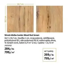 Bauhaus Slinutá dlažba Garden Wood Rust brown nabídka