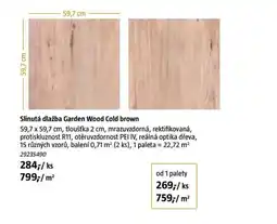 Bauhaus Slinutá dlažba Garden Wood Cold brown nabídka