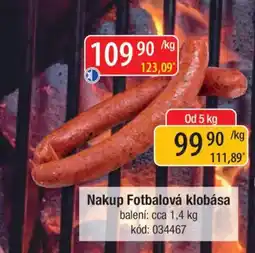 Qanto Nakup Fotbalová klobása nabídka