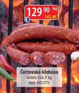 Qanto Čertovská klobása nabídka