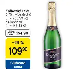 Tesco Královský Sekt, 0.75 l, více druhů nabídka