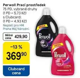 Tesco Perwoll Prací prostředek, 75 PD, vybrané druhy nabídka