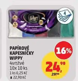 Penny Market PAPÍROVÉ KAPESNÍČKY WIPPY, 10x 10 ks nabídka