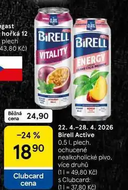 Tesco Birell Active plech nabídka