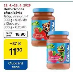 Tesco Hello Ovocná přesnídávka, 190 g, více druhů nabídka