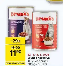 Tesco Brunos Konzerva, 415 g, více druhů nabídka