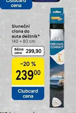 Tesco Sluneční clona do auta deštník, 140 x 80 cm nabídka