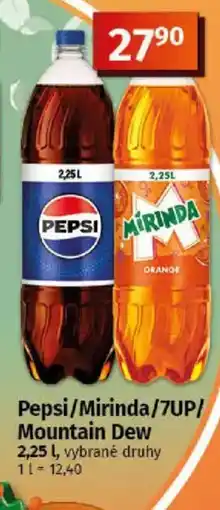 COOP TIP Pepsi/Mirinda/7UP/ Mountain Dew nabídka