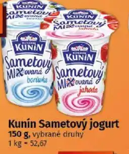 COOP TIP Kunín Sametový jogurt nabídka