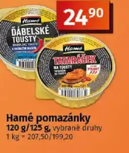 COOP TIP Hamé pomazánky nabídka
