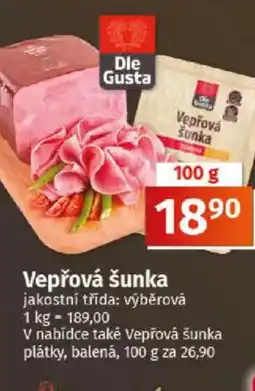 COOP TIP Vepřová šunka nabídka