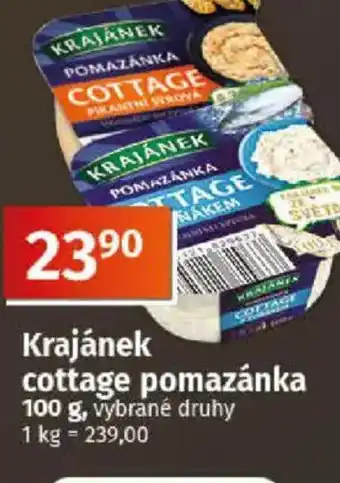 COOP TIP Krajánek cottage pomazánka nabídka